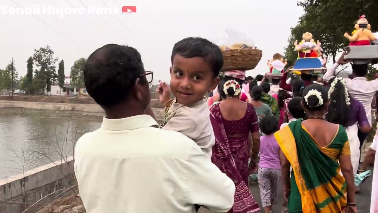 माघी गणेशोत्सव 🙏 दीड दिवस बाप्पा विसर्जन | पोशिर गाव 🎺ब्रास बँड मिरवणूक 🎷| poshir Vlog ♥️