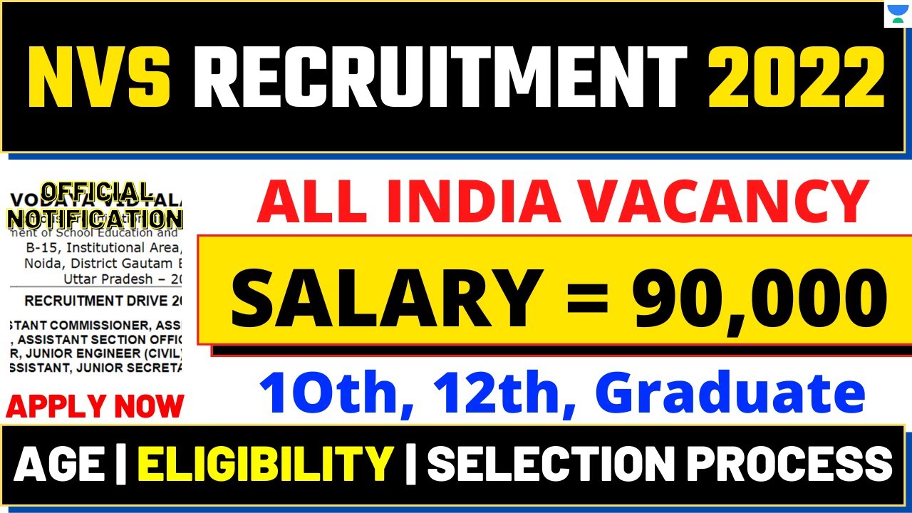 NVS RECRUITMENT 2021 | LATEST GOVT JOB VACANCY | COMPLETE DETAILS | SARKARI NAUKRI