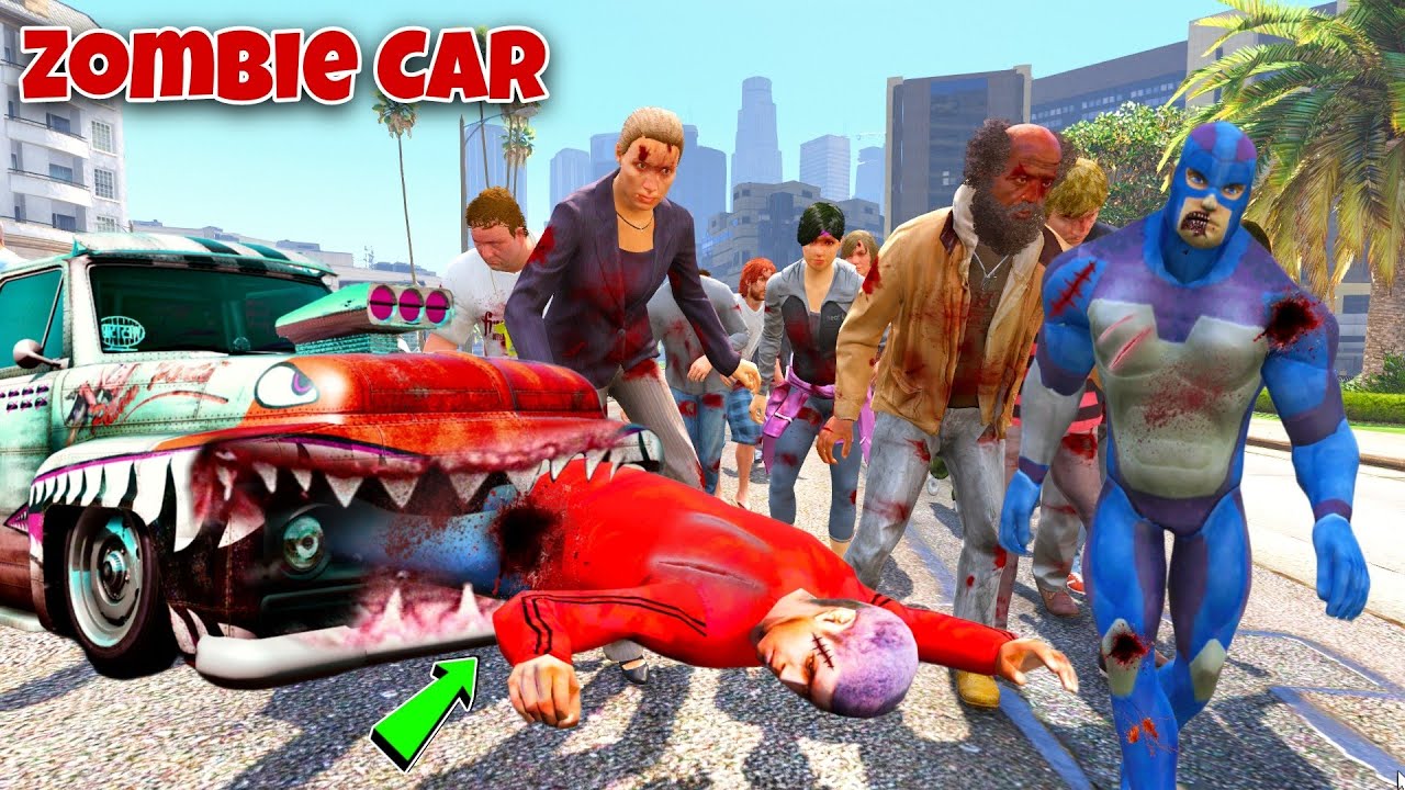 Rope Hero Surviving In Zombie Virus And Zombie Car Killed To Tipson in Gta 5 | Rope Hero Vice Town