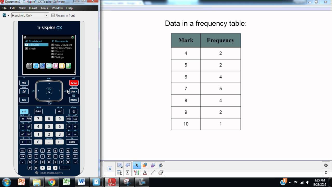 [IB Math SL] One-Variable Stats on TI-Nspire