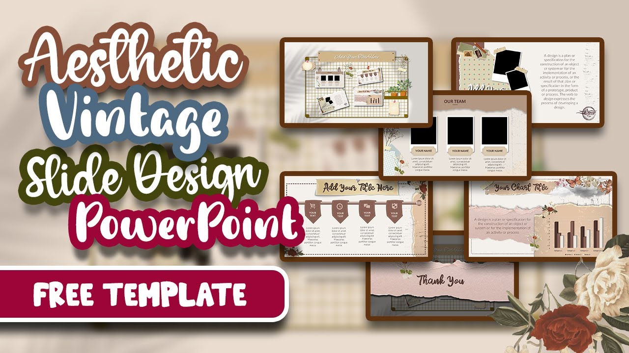 AESTHETIC PPT  Vintage✨ | FREE TEMPLATE | POWER POINT | MUDAH | SIMPLE | ANIMATED SLIDES