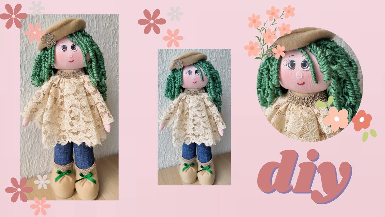 Reutiliza tus rollos de cartón y realiza esta MUÑEQUITA  con Boina🌼🌻🌺/DIY