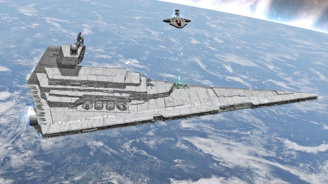 Servator Star Destroyer vs Imperial Star Destroyer - Star Wars: Empire At War Remake NPC Battle