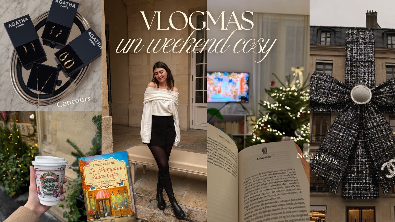 Vlogmas🎄Noël à Paris, shopping, concours, lectures du moment & exposition ✨
