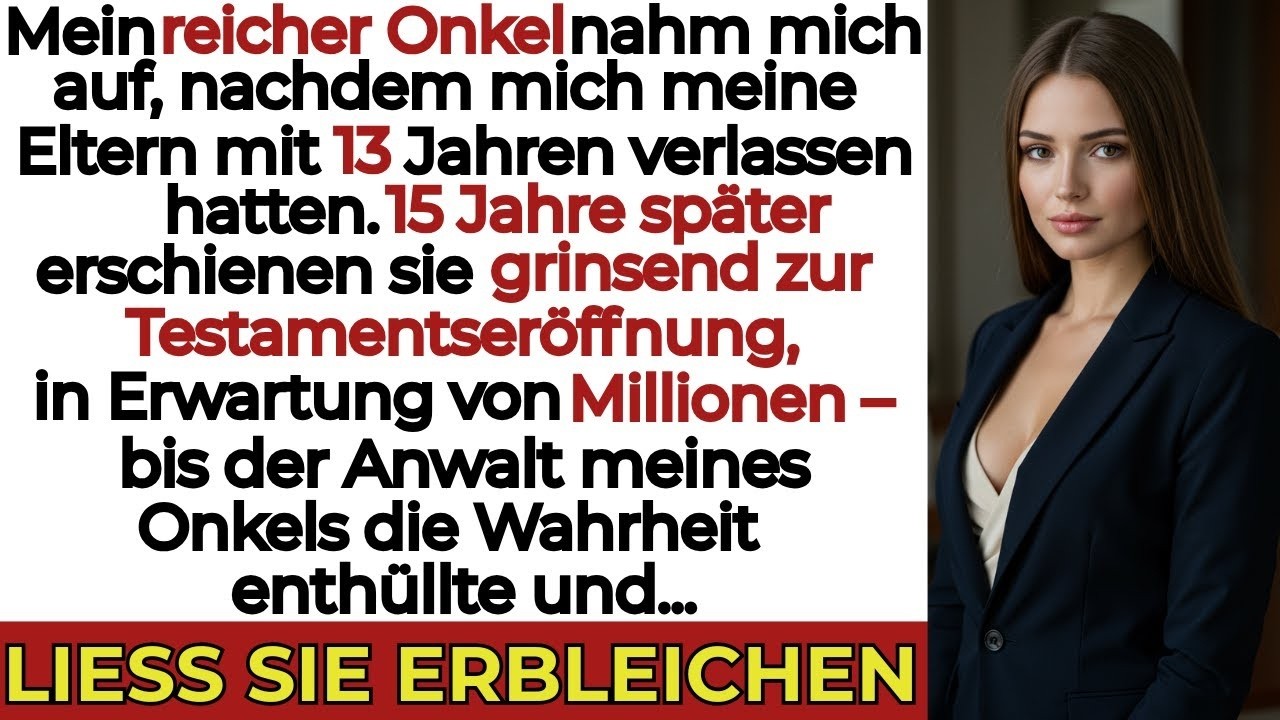 Mein reicher Onkel nahm mich auf, nachdem meine Eltern mich mit 13 verließen — 15 Jahre später…