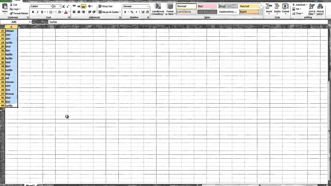 MS Excel - 10 tutorials