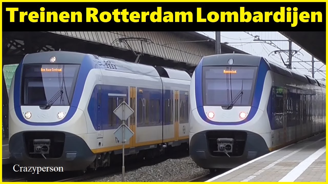 Treinen Trams Bussen op Station Lombardijen Rotterdam