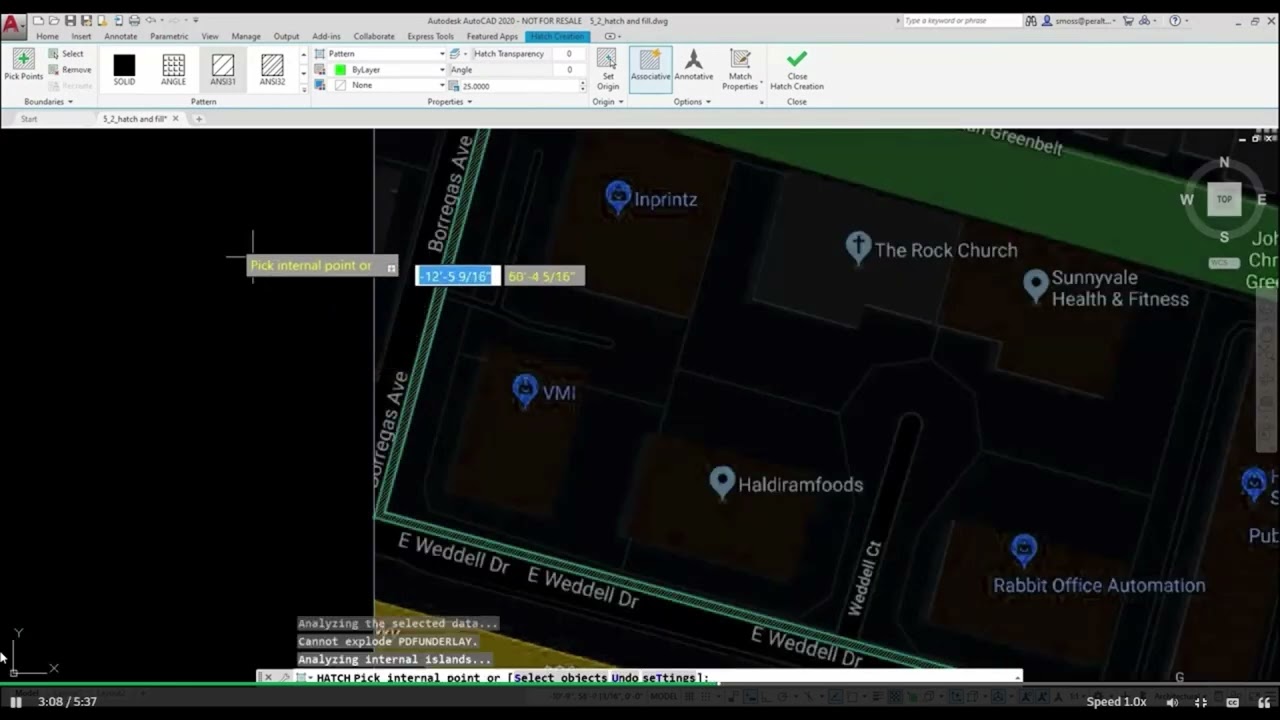 Attached PDF as Underlay & Hatch Boundary | AutoCAD Tutorial | More than Basic