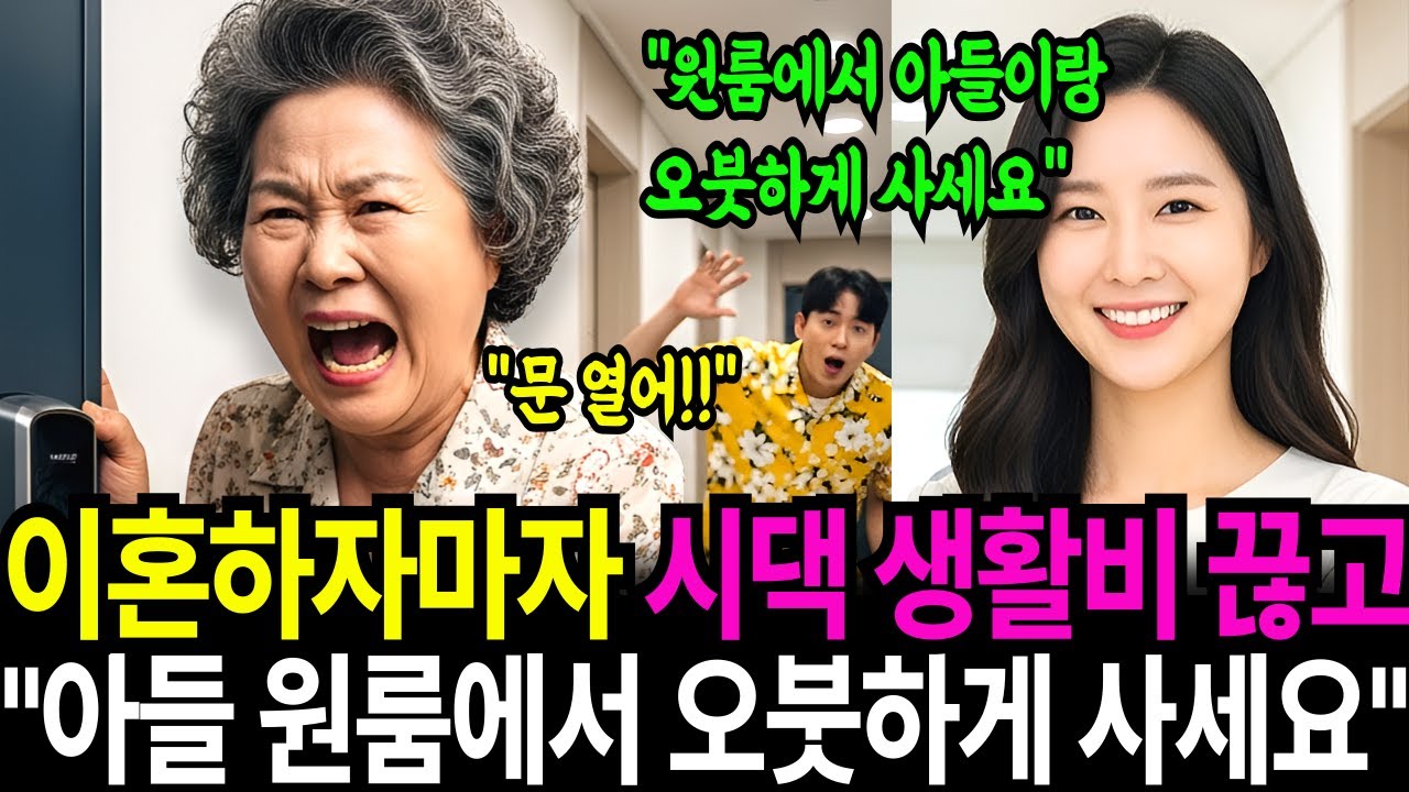 이혼도장 찍자마자 시댁 생활비 끊고, 