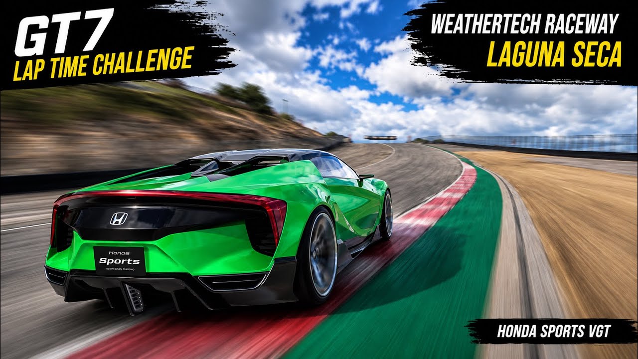 GT7 Lap Time Challenge | WeatherTech Raceway Laguna Seca | Honda Sports VGT + Braking Points #gt7 
