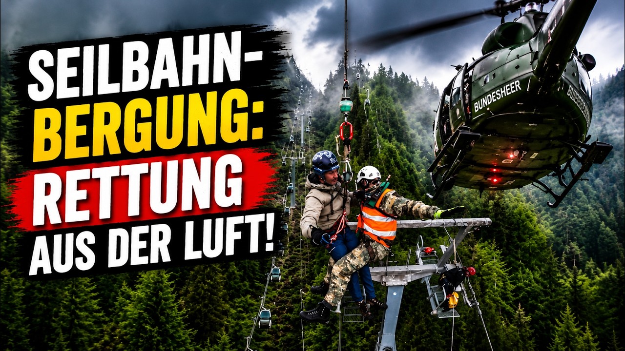 Seilbahn-Bergung: Rettung aus der Luft! Bundesheer und Bergrettung üben gemeinsam.