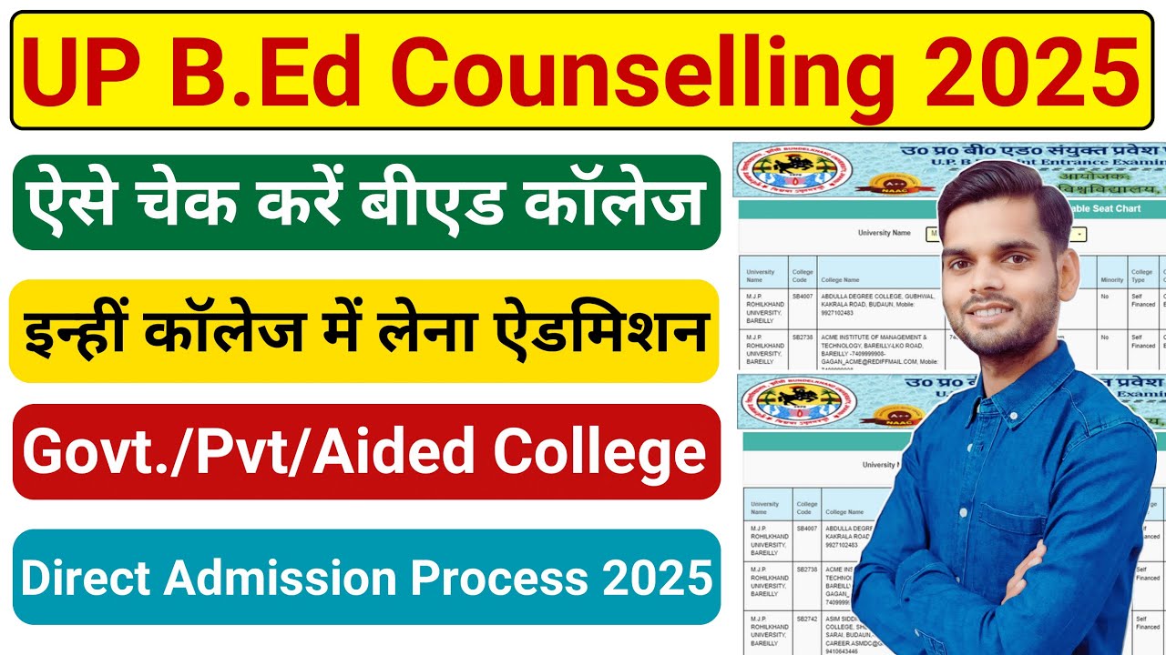 Up bed college list 2025/ ऐसे चेक करें बीएड कॉलेज  / up bed government, private, aided college list
