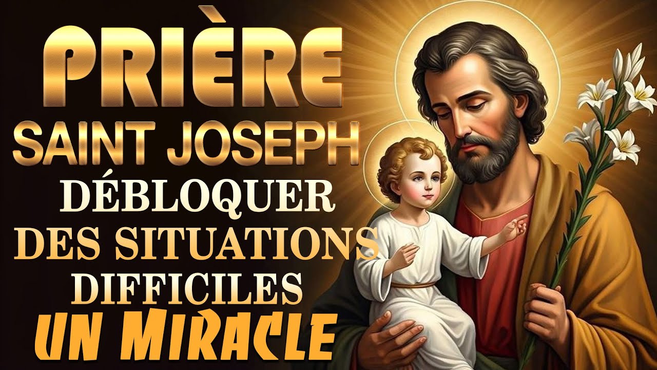 PRIÈRE PUISSANTE À SAINT JOSEPH, POUR DES CAUSES DIFFICILES - DÉBLOQUER TOUTE SITUATION🙏