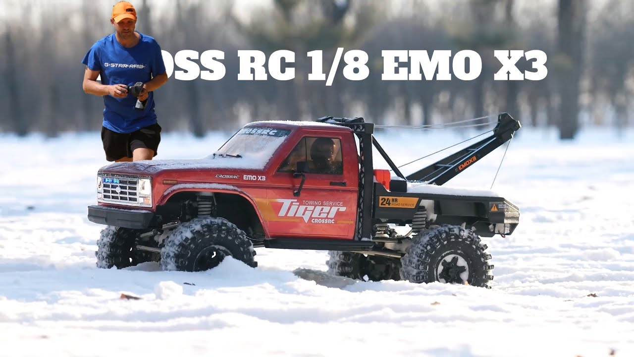 Cross Rc 1/8 Emo X3 Off-road Run in the Snow | Remote Control Car