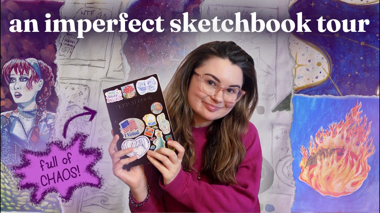 a detailed sketchbook tour to give a glimpse into my art process 👀