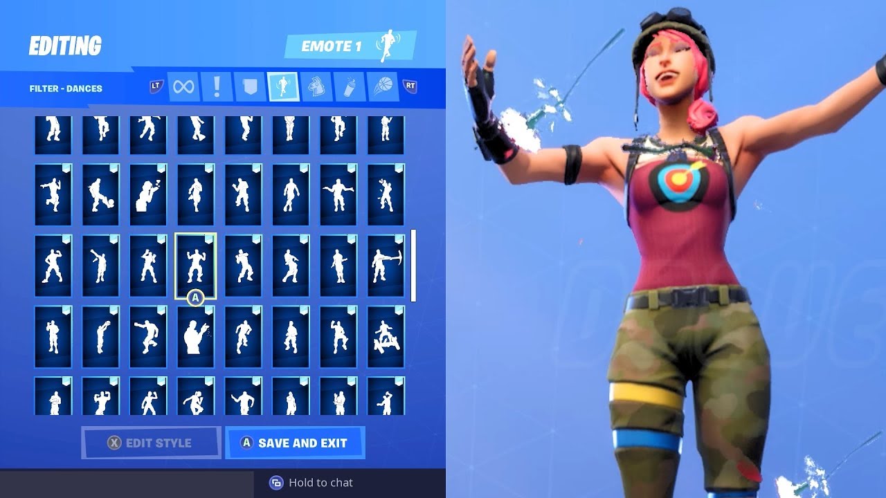 BULLSEYE SKIN SHOWCASE WITH ALL FORTNITE DANCES & EMOTES