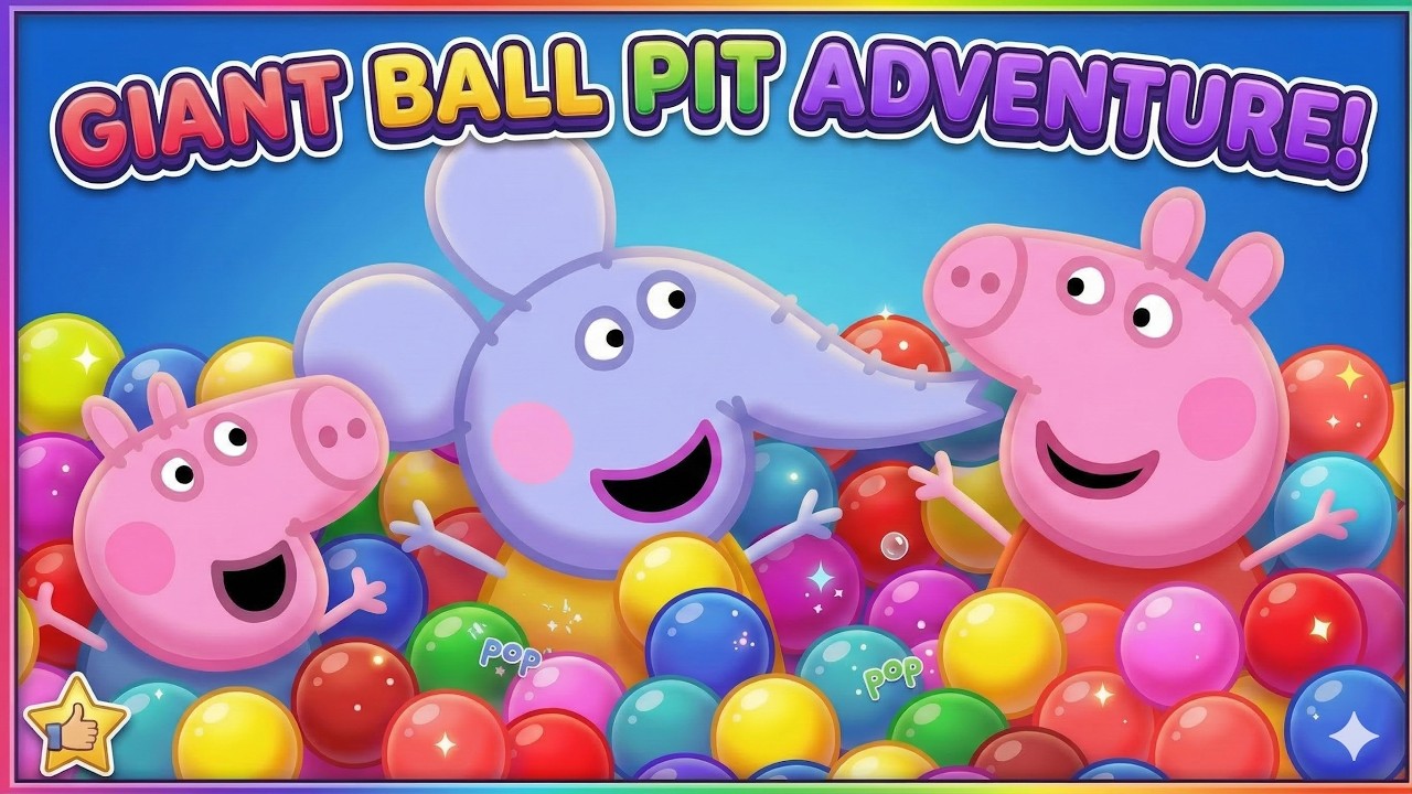 Peppa Pig Tales 🛝 Giant Ball Pit Adventure! 🟡 A Day At The Adventure Park 🛝 Super Toons Kids TV