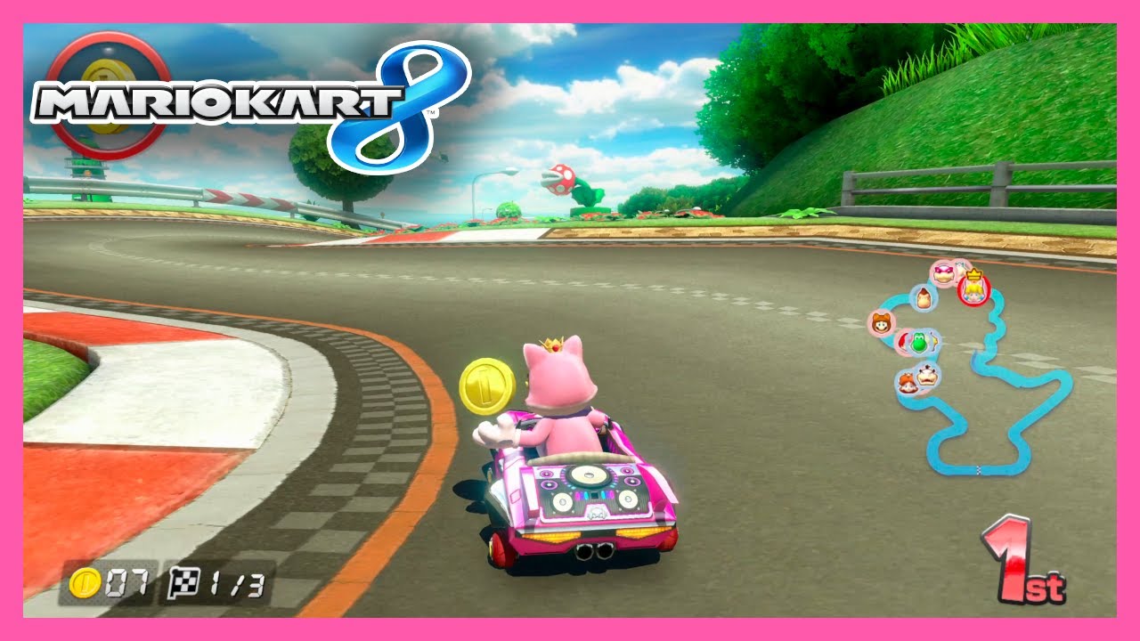 Mario Kart 8 - Team Race 150cc (Cat Princess Peach Gameplay)