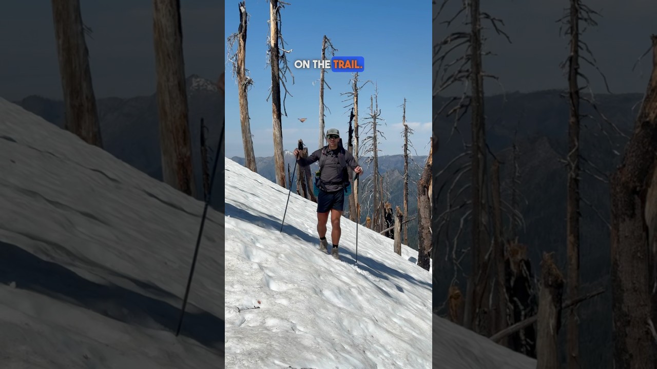 Here&rsquo;s a tip for when you encounter snow on the trail. 🏔️ #hiking #backpacking #outdooradventures