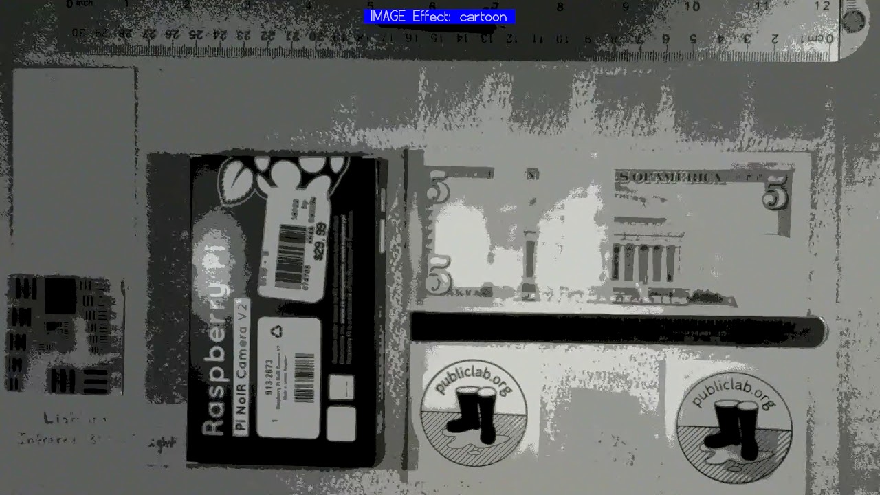 Raspberry Pi NOIR V2 / picamera effects demo (IR light)