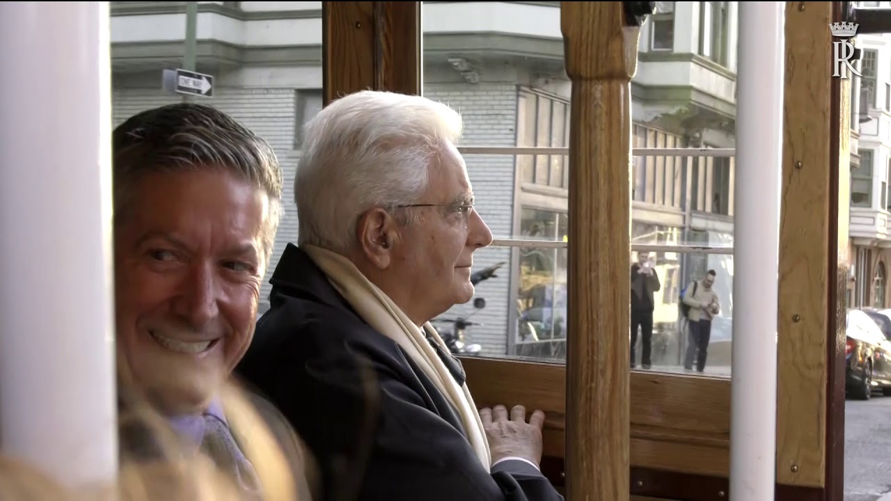 Mattarella visita in tram San Francisco e la cappella dei pescatori e dei marinai