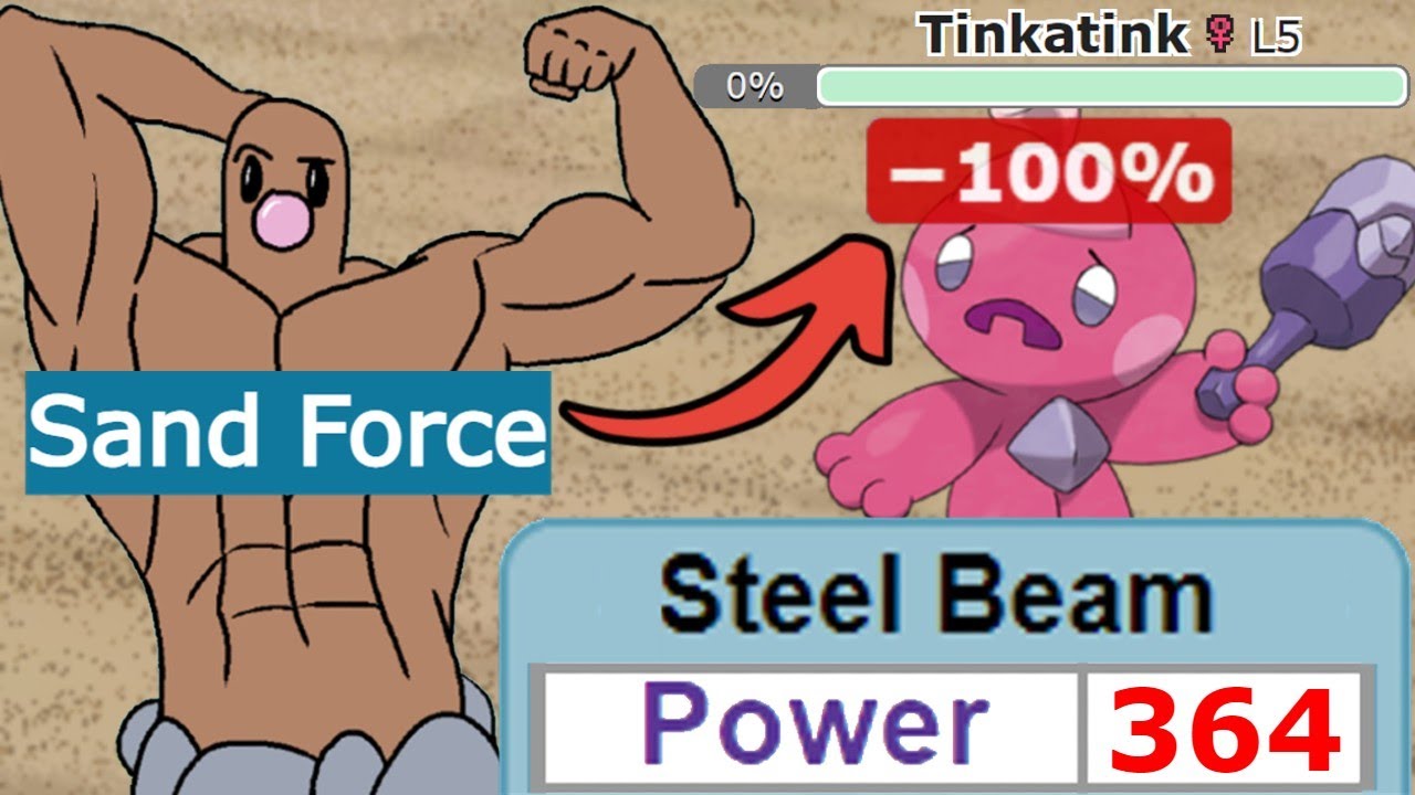 Steel Beam Sand Force Diglett is NUTS!