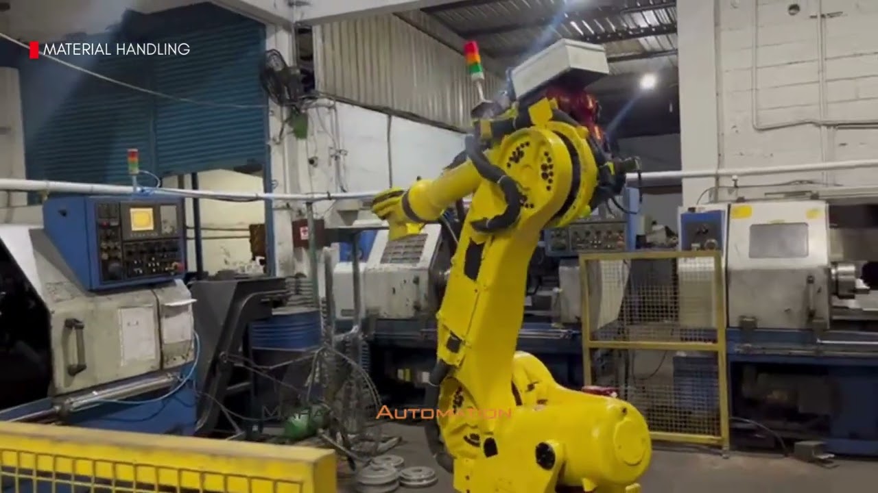 The Future of Manufacturing: Robotic Material Handling! | FANUC Robot | Mahajan Automation