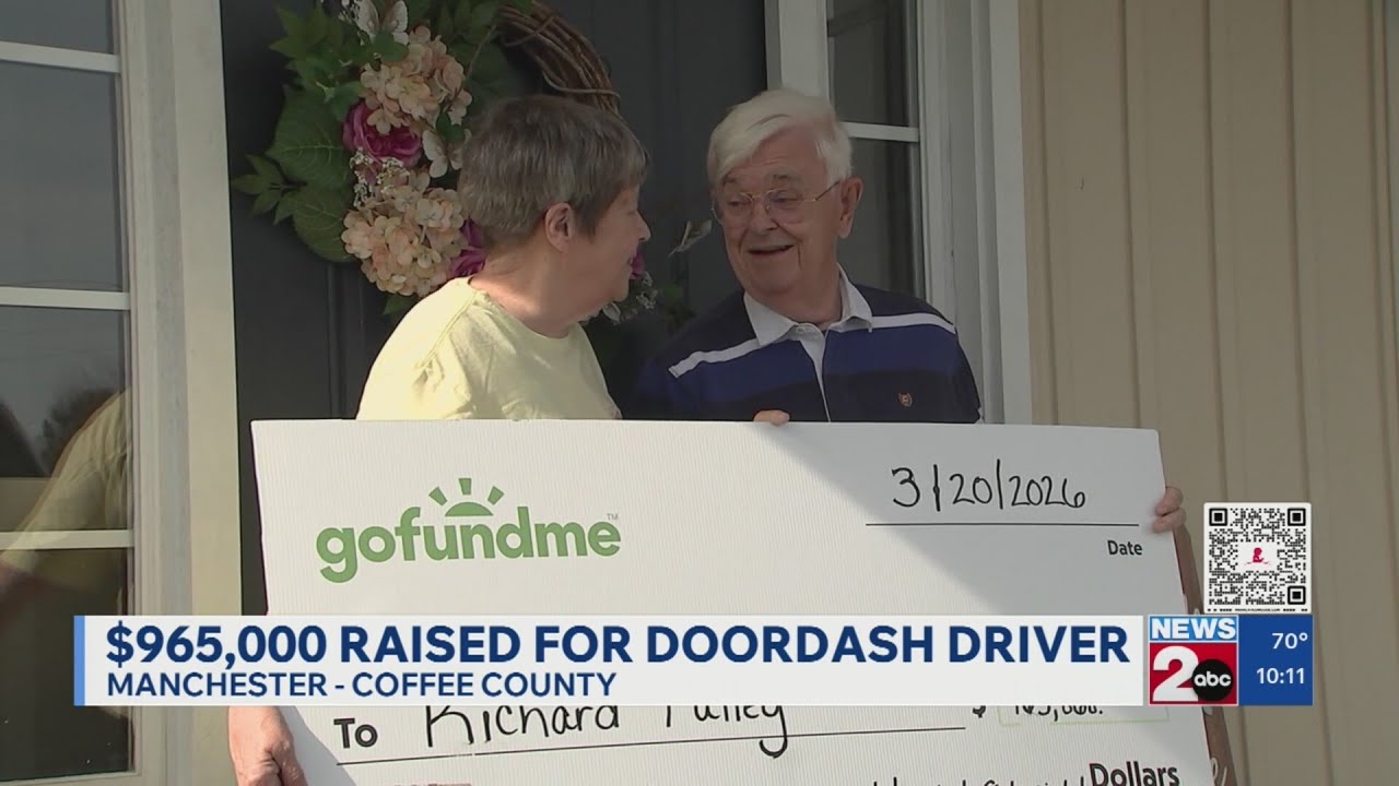 Водителю DoorDash собрано 965 000 долларов.
