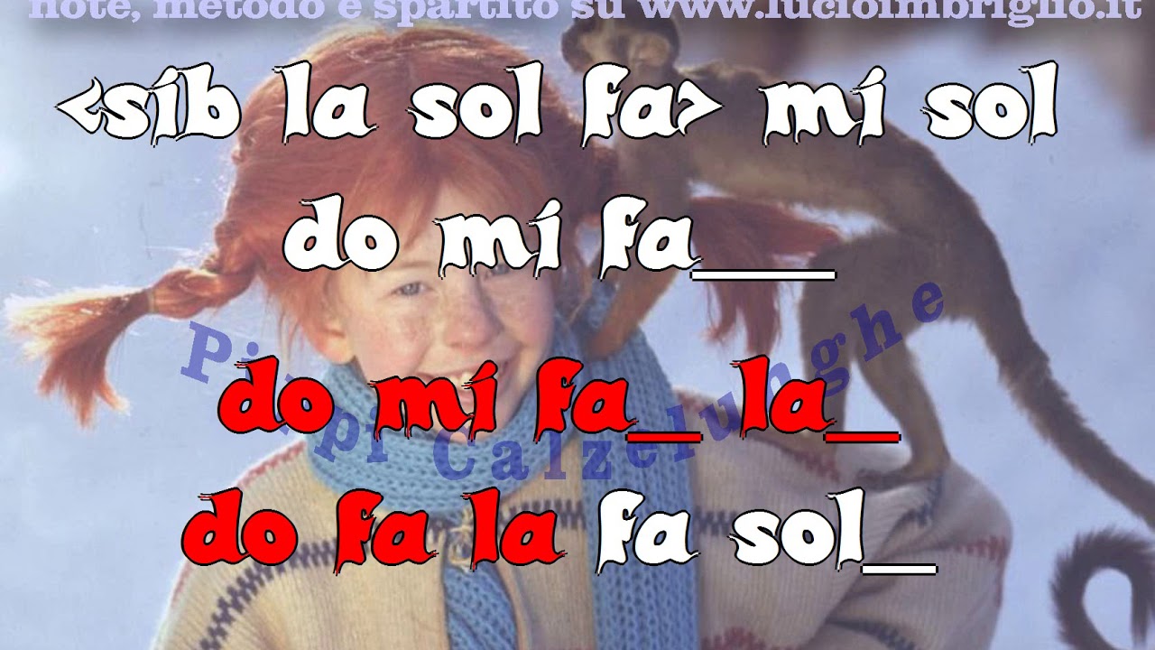 Pippi Calzelunghe - karaoke notazonale (FACILE)