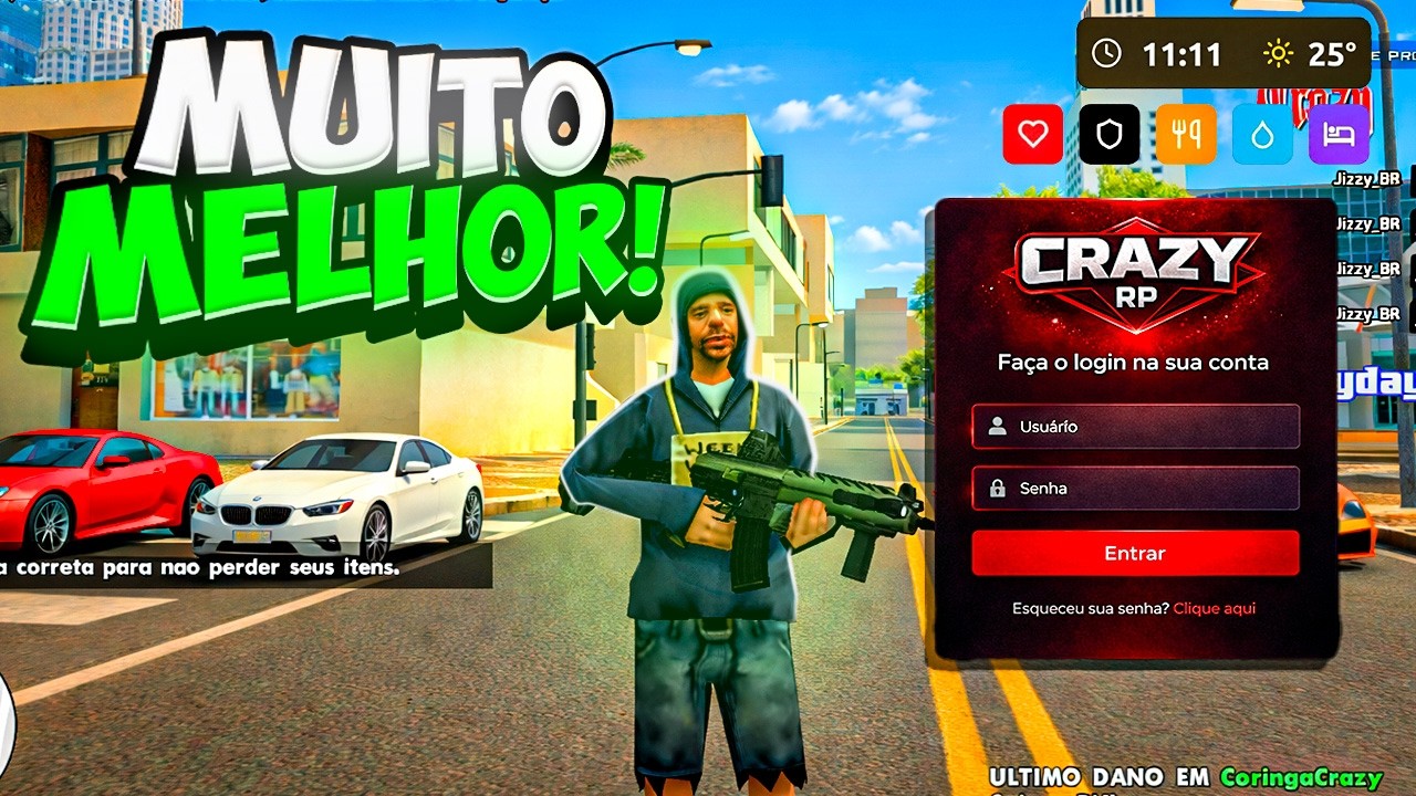 O MELHOR SERVIDOR de RPG esta DE VOLTA! CRAZY RPG ATUALIZOU e FICOU BEM MELHOR! NOVOS SISTEMAS GTA