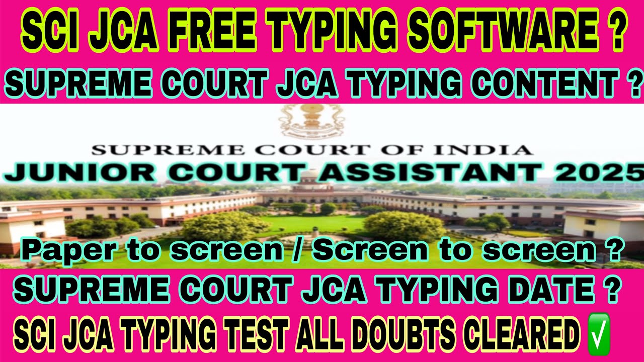 Sci jca typing test detailed video 🔥 | Best software & keyboard for supreme court jca typing test |