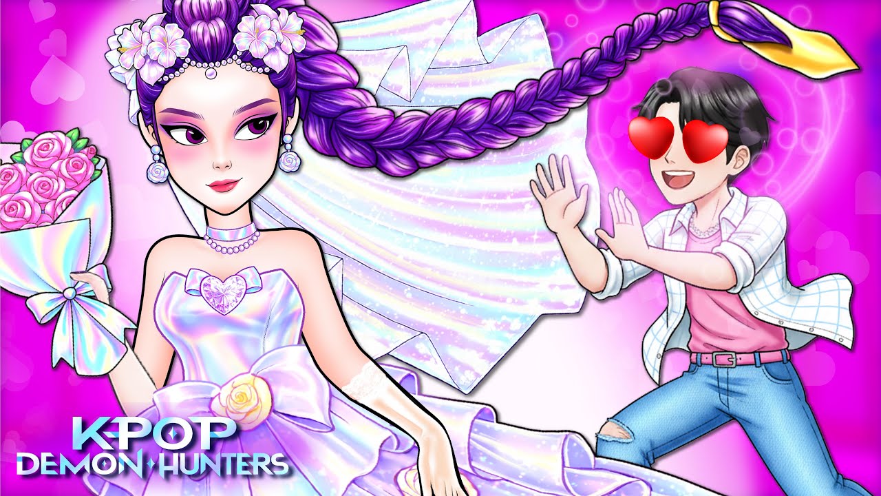 Kpop Demon Hunters: JINU & RUMI get MARRIED!| DIY Paper Game