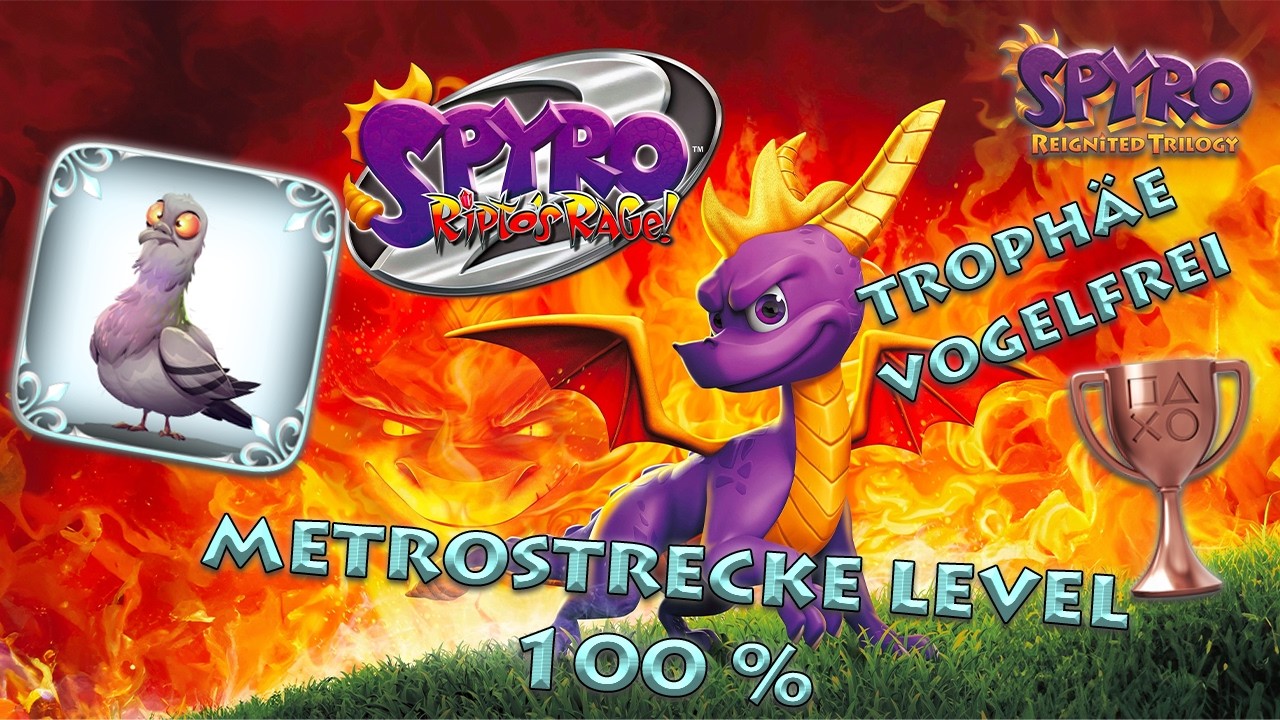 Metrostrecke Level 100% • Spyro 2: Ripto's Rage! • Trophäe Vogelfrei