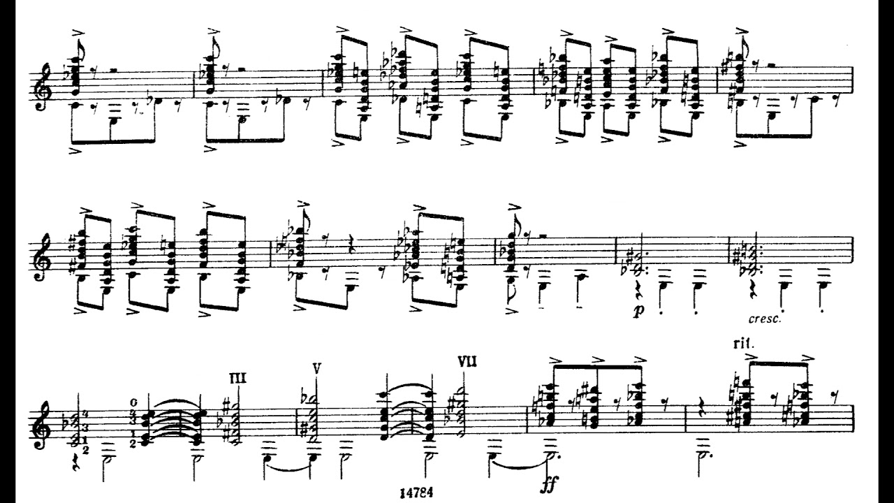 Nikita Koshkin - Usher Waltz for Guitar, Op. 29 (1984) [Score-Video]