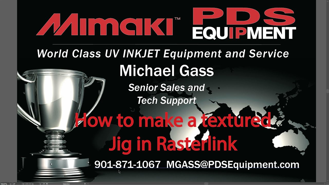 Create a Textured Jig in Mimaki Rasterlink/MIchael Gass PDS