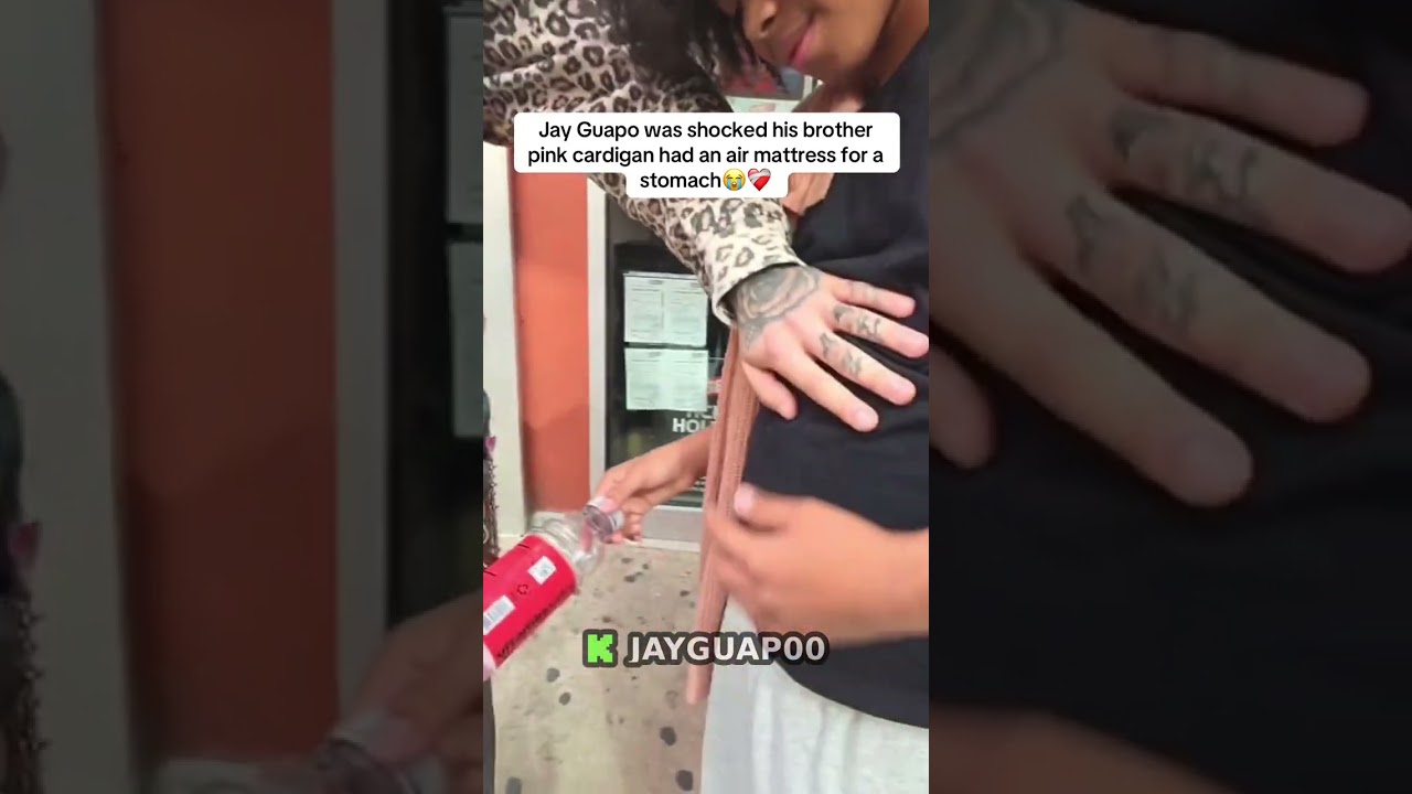 Jay Guapo was shocked his brother pink cardigan had an air mattress for a stomach😭❤️&zwj;🩹#fyp #jayguapo