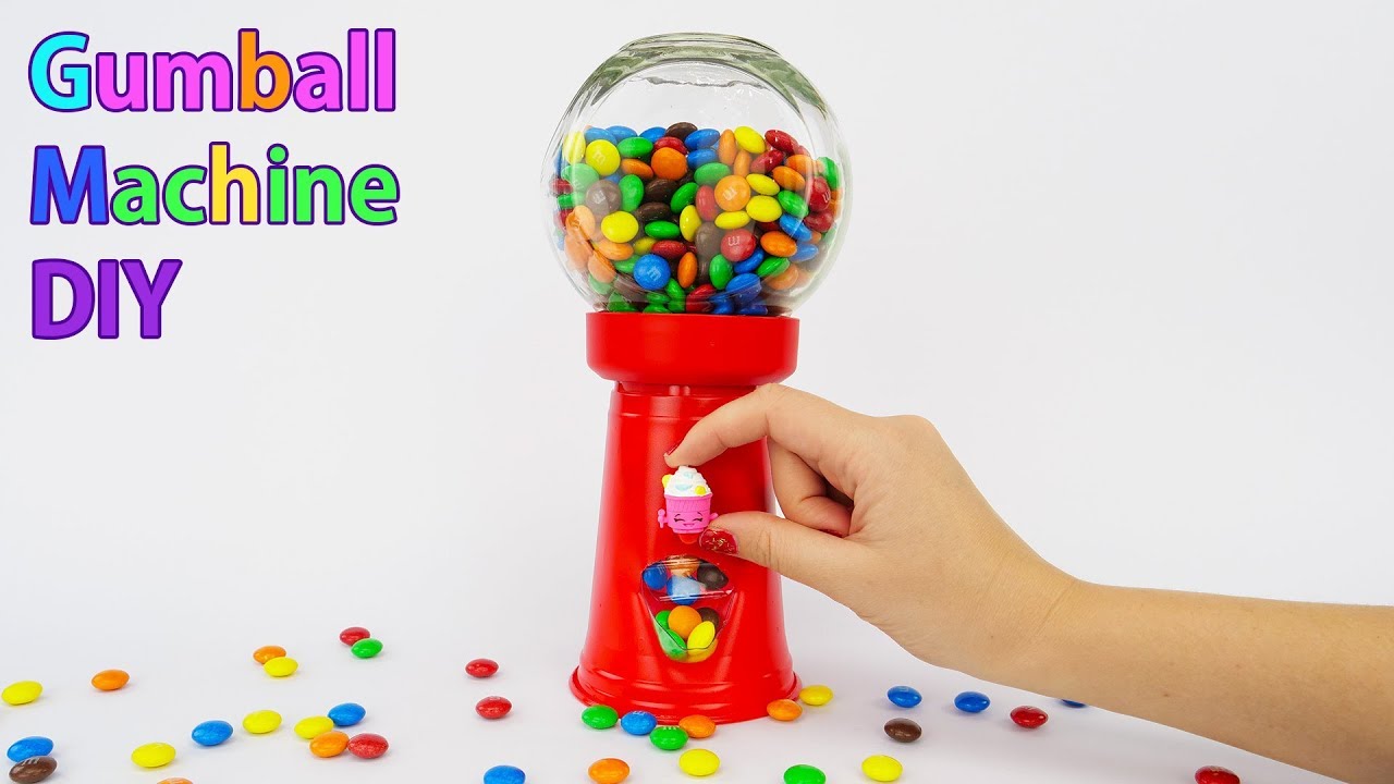 Functional Gumball Machine DIY | Shopkins Candy Holder | Simple Making Candy Dispenser