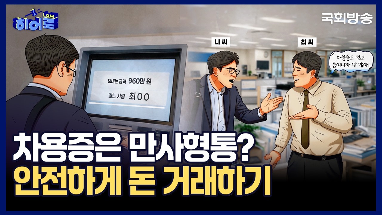 차용증은 만사형통? 안전하게 돈 거래하기 | 히어로(law) | 국회방송