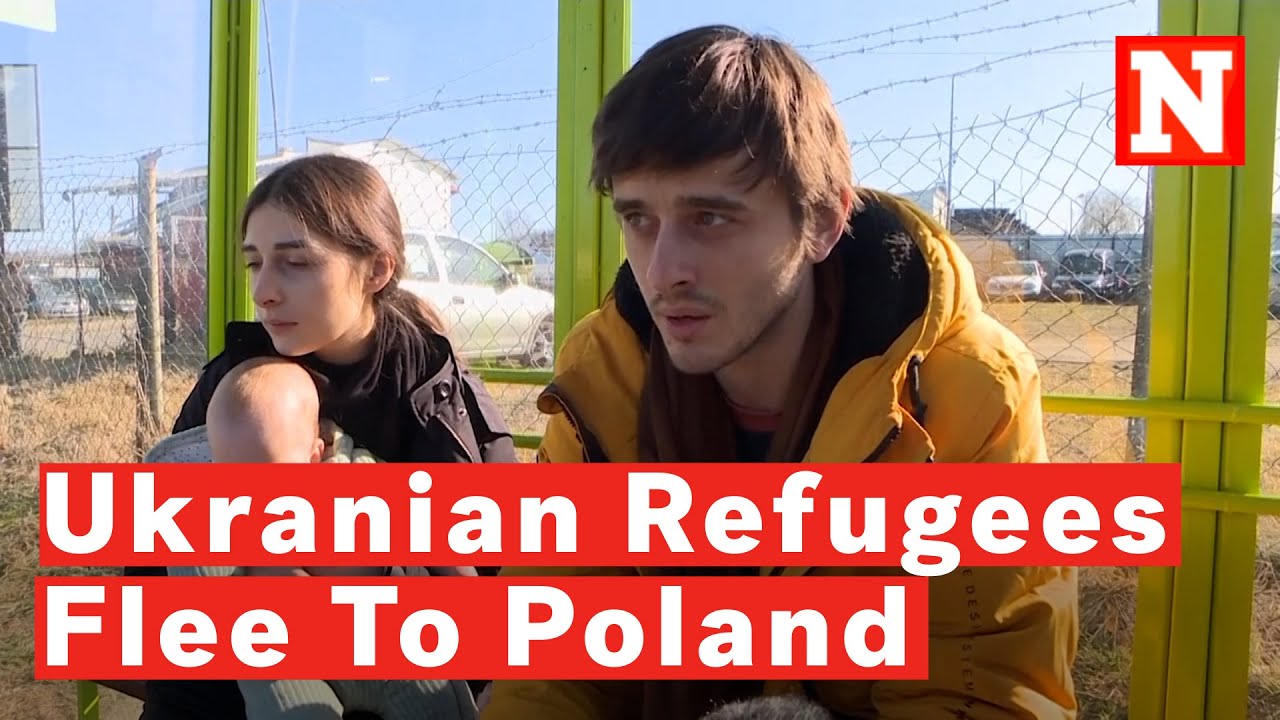 Ukrainian Refugees Flee Russian Advance, Cross Border Into Poland For Safety