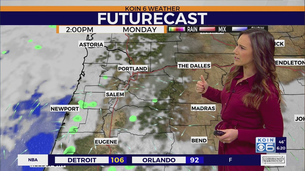 Monday Morning Weather Update: Mild Monday in Portland as showers return this week
