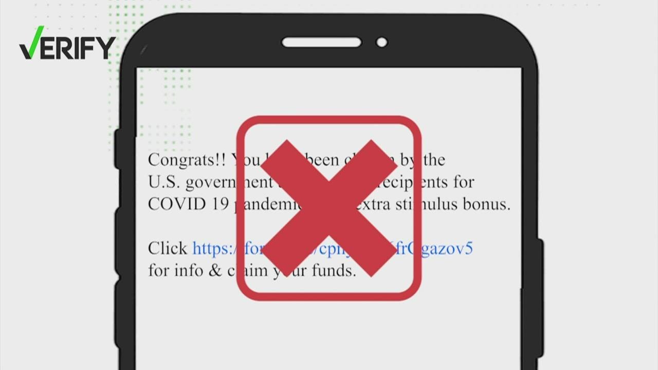 VERIFY: Text message claiming recipients have been approved for stimulus bonus is not real