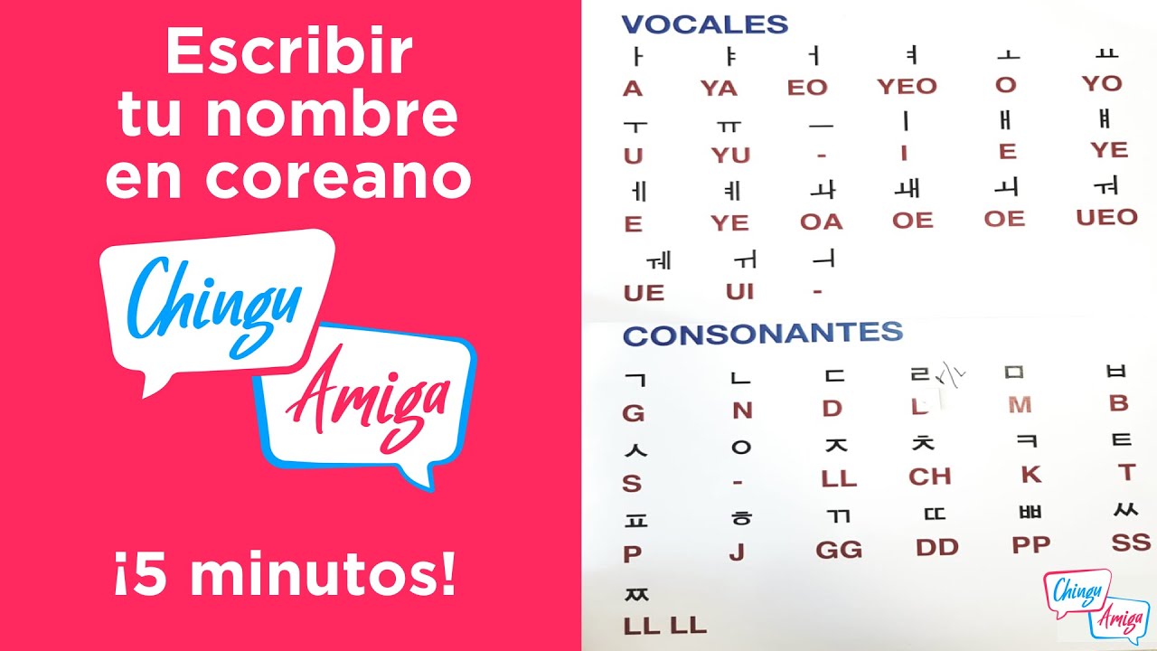 ¿Cómo escribir nombres en coreano? ¡En 5 minutos!