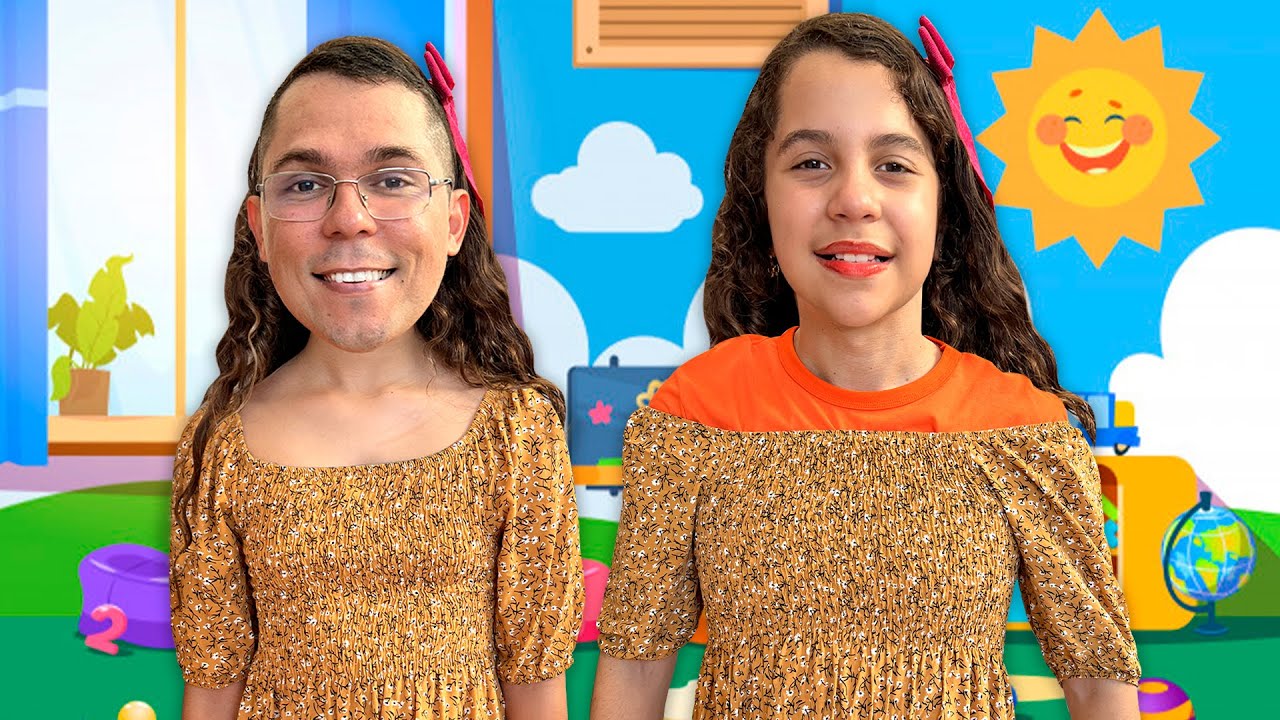 O PAPAI COPIA A SARAH O DIA TODO | Funny Story for Kids