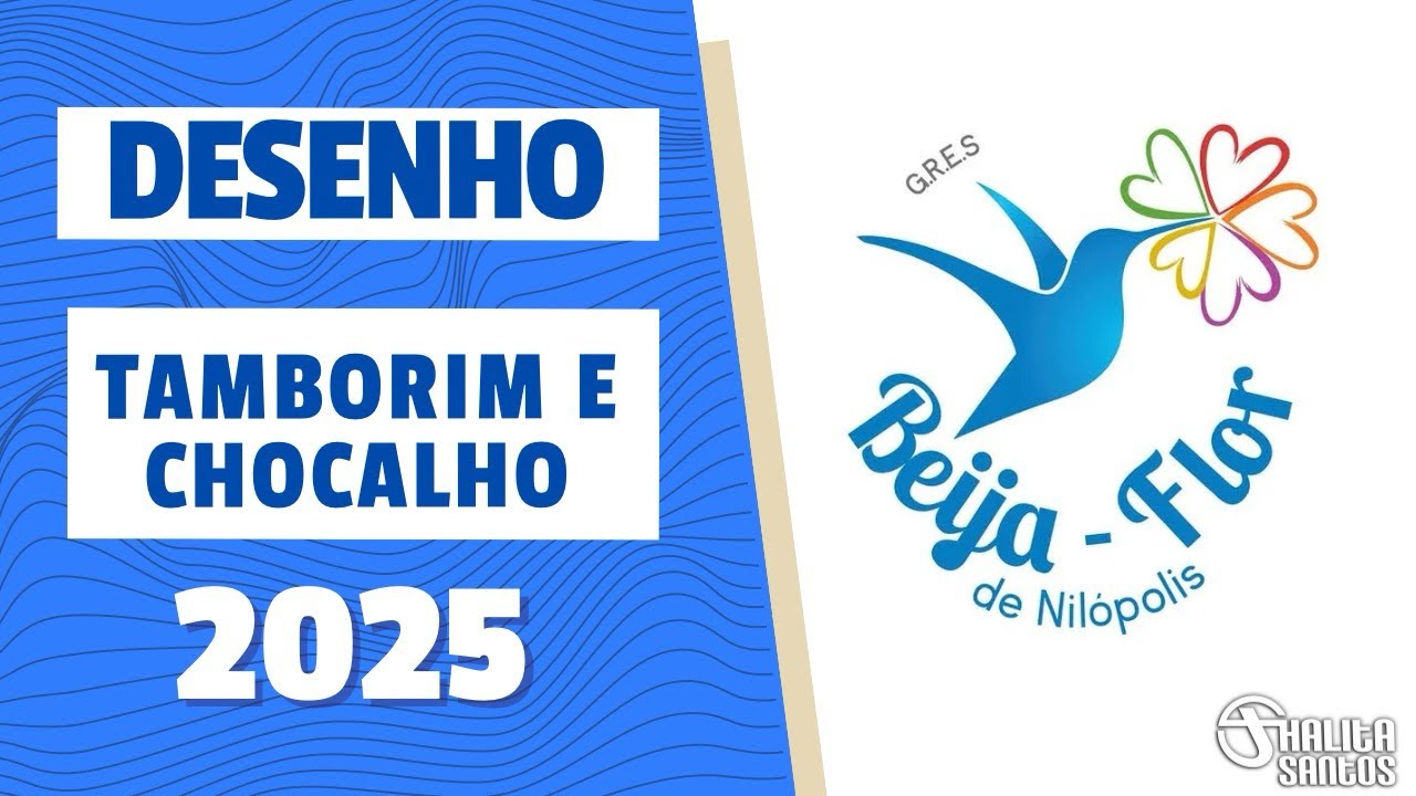 Desenho Tamborim e Chocalho - Beija-Flor 2025
