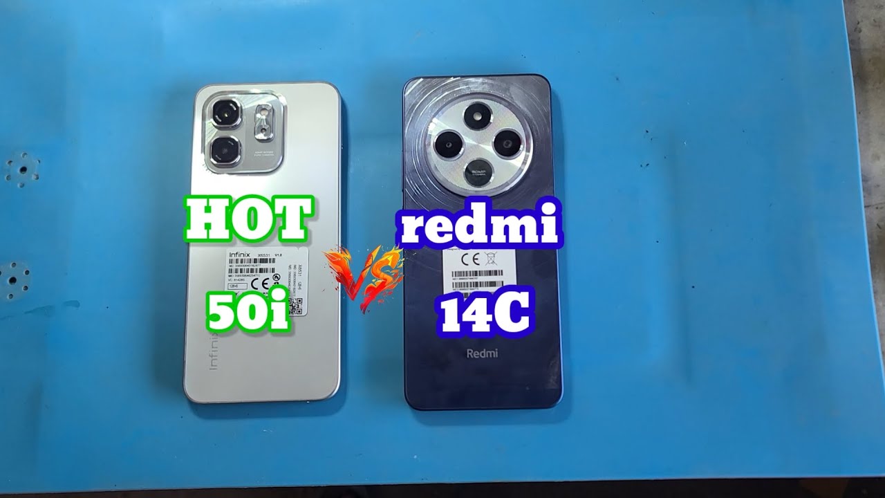 infinix hot 50i vs redmi 14c speed test