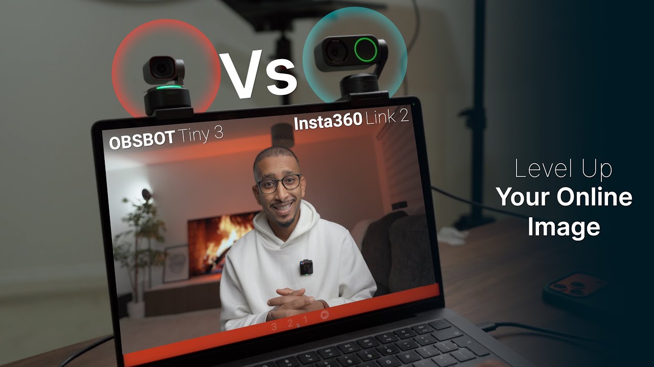 OBSBOT Tiny 3 против Insta360. Ссылка 2: Какая камера лучше смотрится на экране?