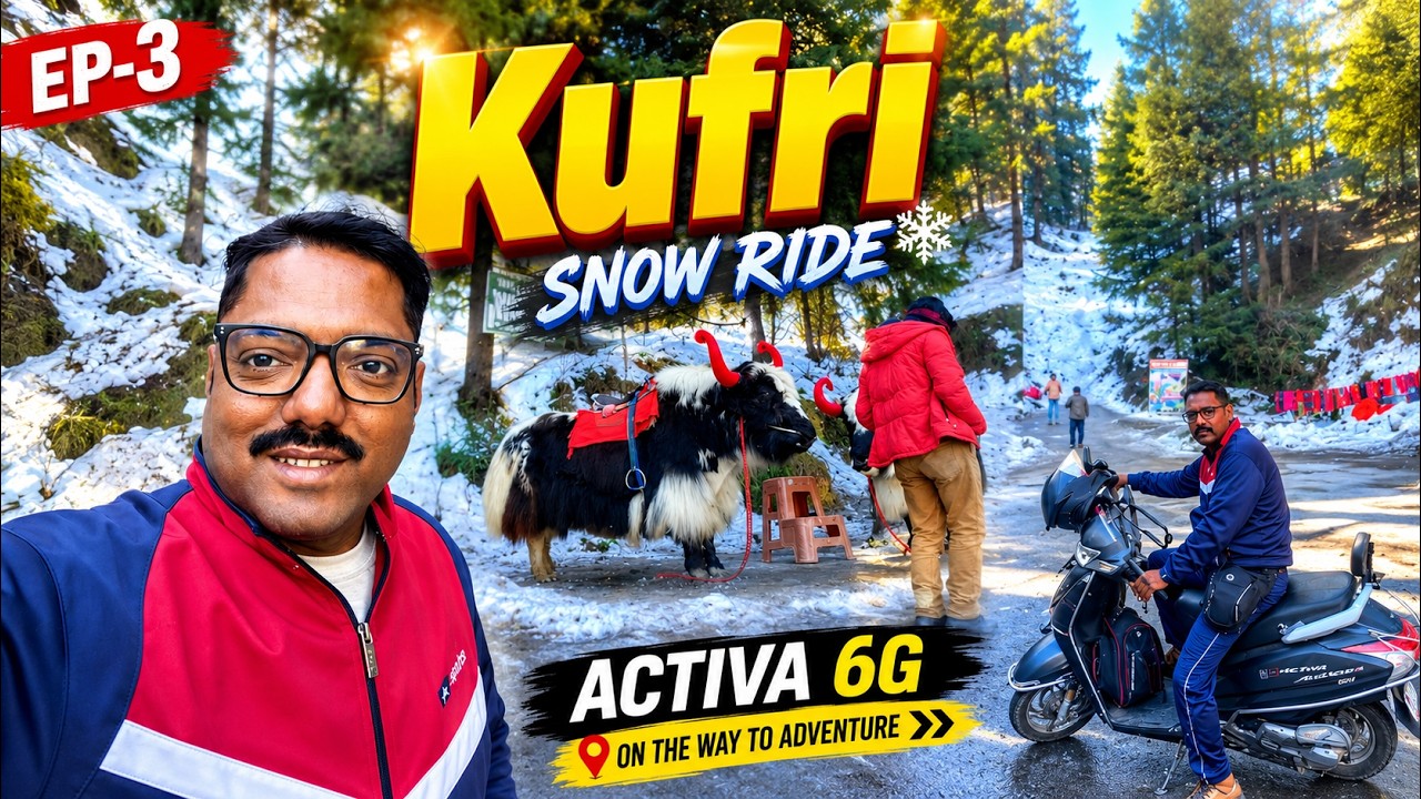 Honda Activa 6G Snow Ride in Kufri ❄️ | Riding on Ice Was a Big Risk! | EP-3