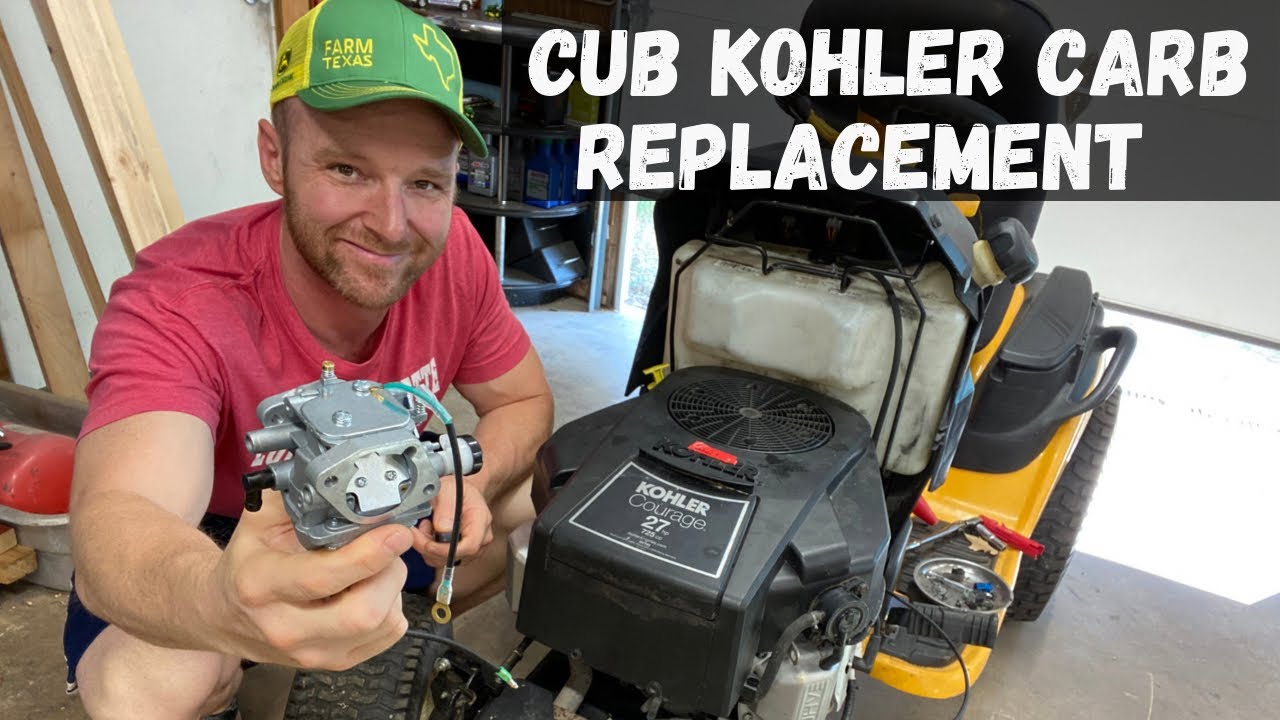 Замена карбюратора Cub Cadet Kohler Courage SV740, GTX 1054