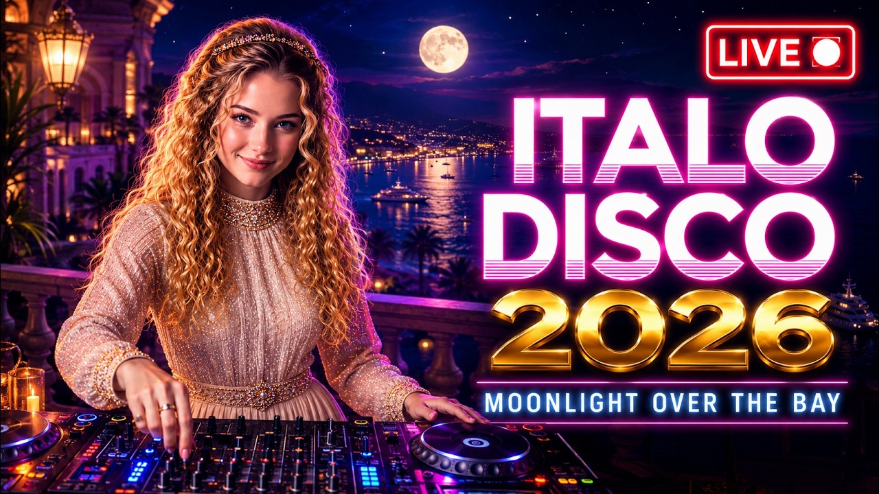 🔴 LIVE Italo Disco 2026 &bull; Moonlight Over The Bay | Romantic Summer Travel Nostalgia Mix