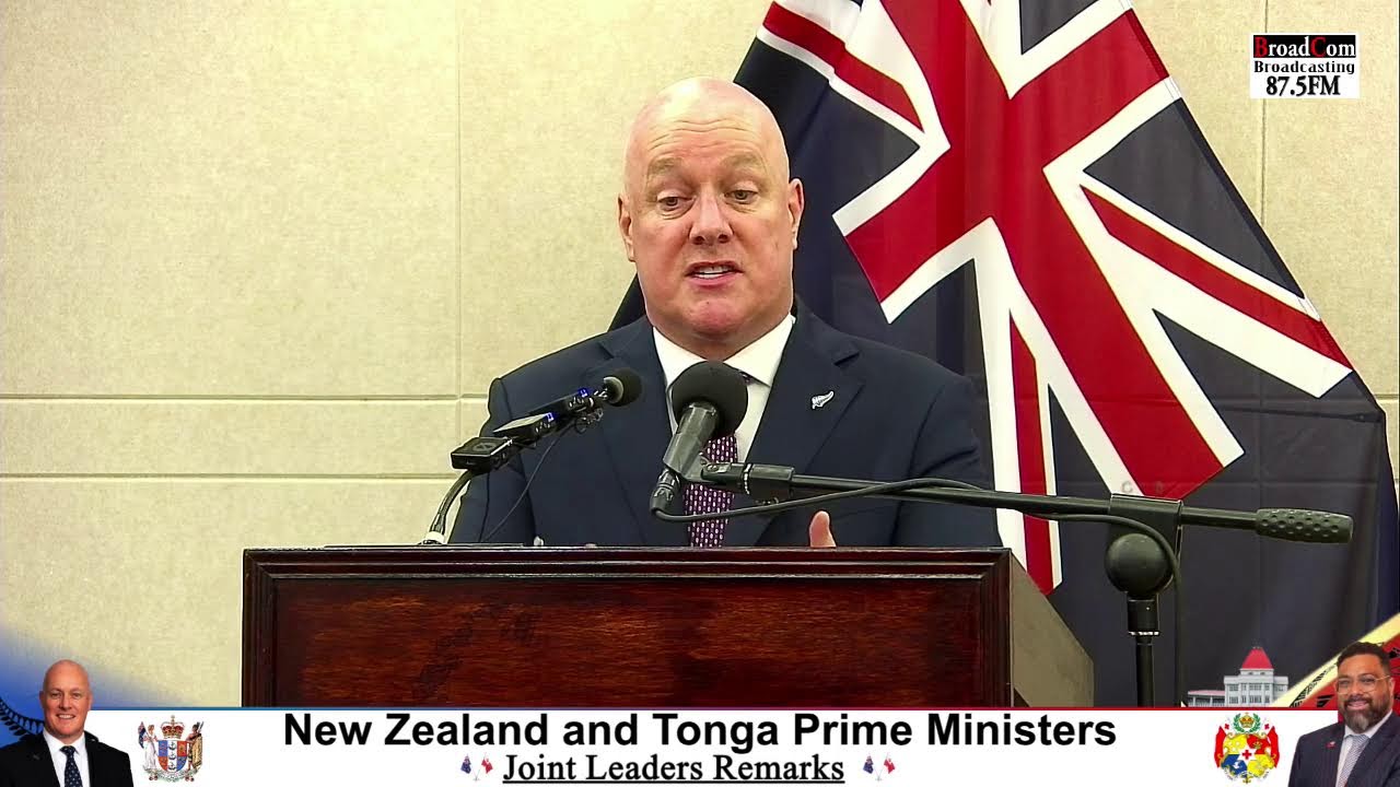 New Zealand and Tonga Prime Ministers Joint Leaders Remarks